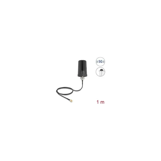 Delock 5G LTE GNSS WiFi 6 Antenne SMA Stecker 1.1 - 4.0 dBi omnidirektional mit Anschlusskabel ULA100 1 m Dachmontage... — image 1