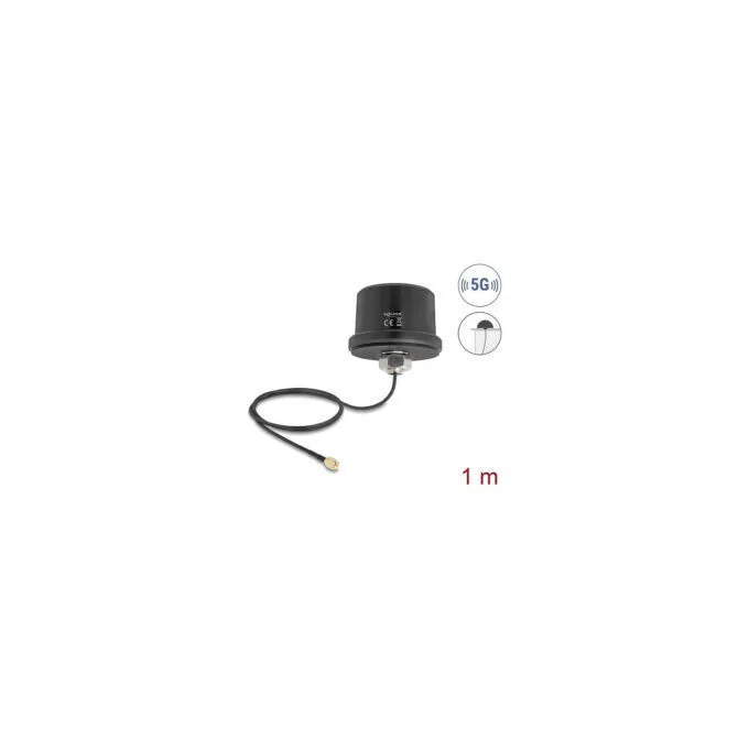 Delock 5G LTE GNSS WiFi 6 Antenne SMA Stecker 1.9 - 3.3 dBi omnidirektional mit Anschlusskabel ULA100 1 m Dachmontage... — image 1