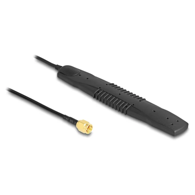 Delock 5G LTE. WLAN Antenne SMA Stecker 2.5 dBi omnidirektional starr schwarz Klebemontage — image 1