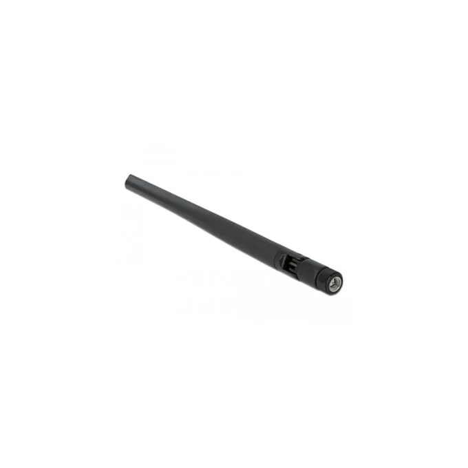 DELOCK 5G SMA Antenna - 3.4-3.8 GHz, Omnidirectional, 5 dBi, 20 cm, Tilt Joint, Flexible Body, Black — image 1
