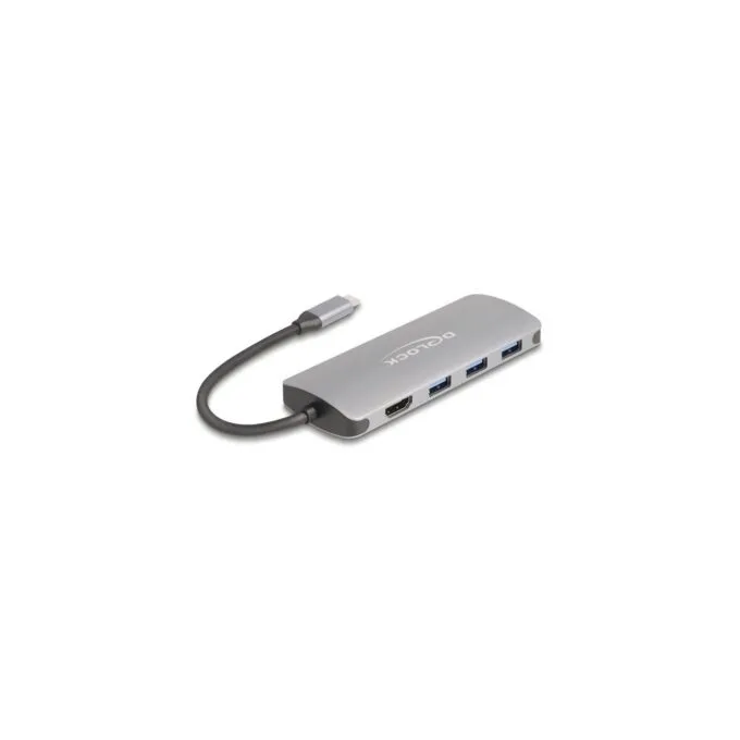 DELOCK 7-Port USB 10Gbps Hub with 4K HDMI Output - USB-C Upstream, PD 3.0 90W — image 1