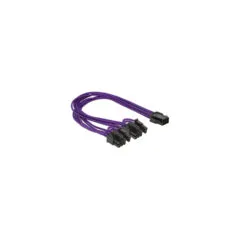 DeLOCK 8-polig (6+2) to 6-polig PCIe (ST-BU) 30cm Purple