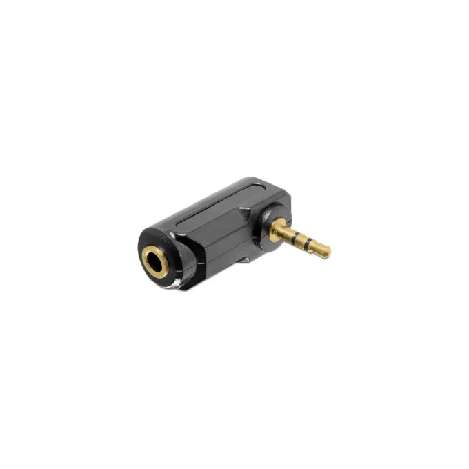 Delock Adapter Audio Klinke 3.5 mm 3 Pin Stecker to Buchse gewinkelt — image 1