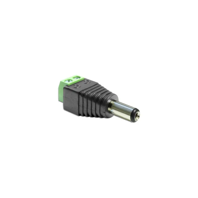 Delock Adapter DC 5.5 x 2.5 mm Stecker to Terminalblock 2 Pin — image 1