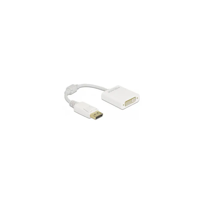 Delock Adapter DisplayPort 1.1 Stecker zu DVI Buchse Passiv weiß — image 1