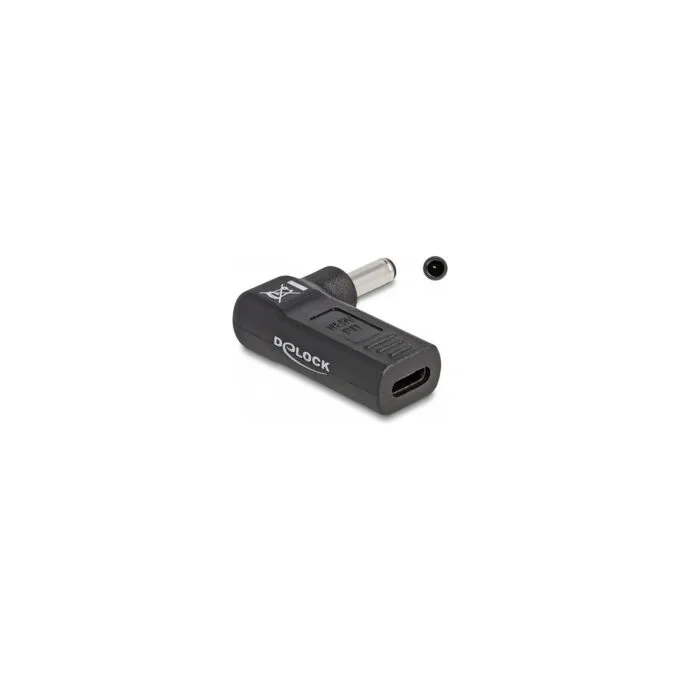 Delock Adapter für Notebook Ladekabel USB Type-CTM Buchse zu Dell 4.5 x 3.0 mm Stecker 90° gewinkelt — image 1