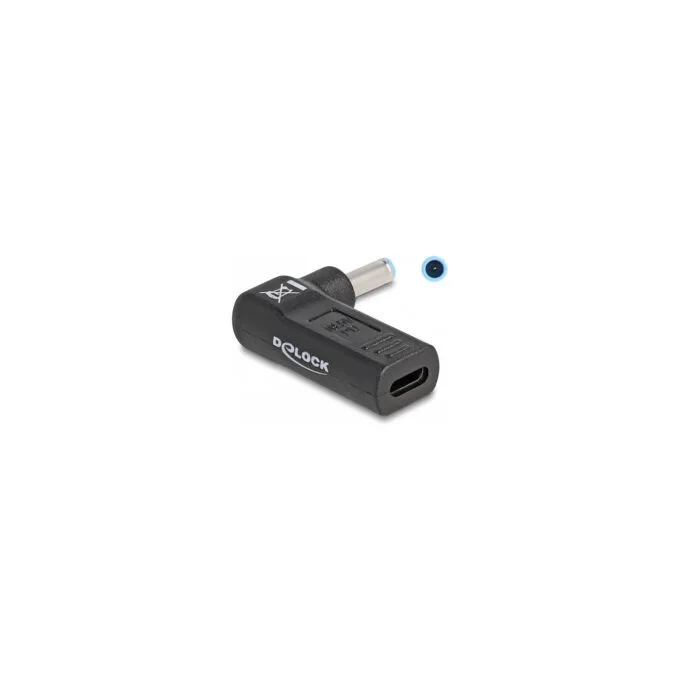Delock Adapter für Notebook Ladekabel USB Type-CTM Buchse zu HP 4.5 x 3.0 mm Stecker 90° gewinkelt — image 1