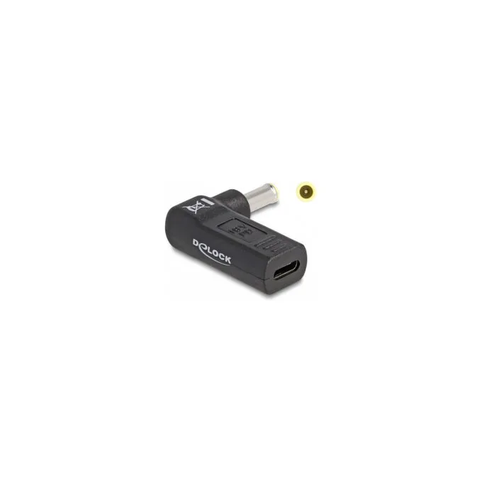 Delock Adapter für Notebook Ladekabel USB Type-CTM Buchse zu Samsung 5.5 x 3.0 mm Stecker 90° gewinkelt — image 1