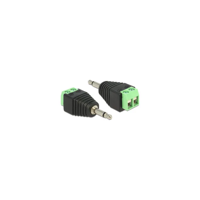 Delock Adapter Klinke Stecker 3.5 mm to Terminalblock 2 Pin — image 1
