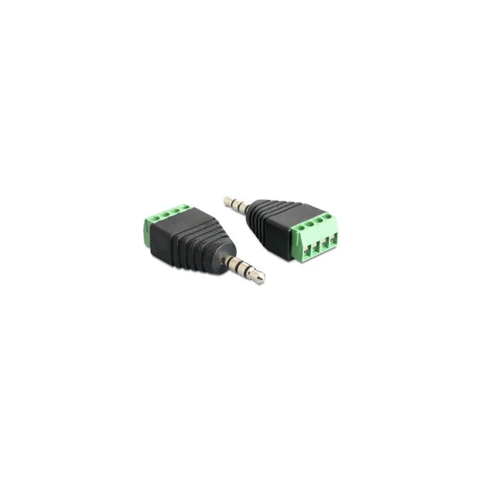 Delock Adapter Klinke Stecker 3.5 mm to Terminalblock 4 Pin — image 1