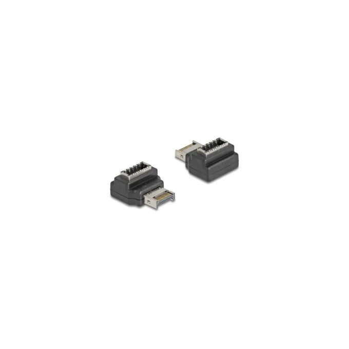 Delock Adapter USB 10 Gbps Typ-E Key A Stecker zu Buchse gewinkelt — image 1