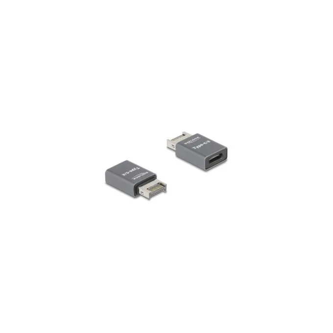 Delock Adapter USB 10 Gbps Typ-E Key A Stecker zu USB Type-CTM Buchse Metall — image 1