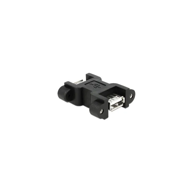 Delock Adapter USB 2.0 Typ A Buchse to USB Typ A Buchse mit Schraubanschluss — image 1