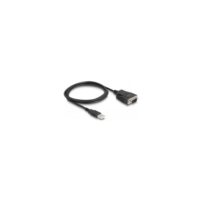 Delock Adapter USB 2.0 Typ-A Stecker zu 1 x Seriell RS-232 D-Sub 9 Stecker mit Schrauben und Muttern ESD Überspannung... — image 1