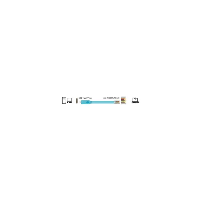Delock Adapter USB 2.0 Type-CTM Stecker to 1 x Seriell RS-232 RJ45 Stecker 3.0 m blau — image 3