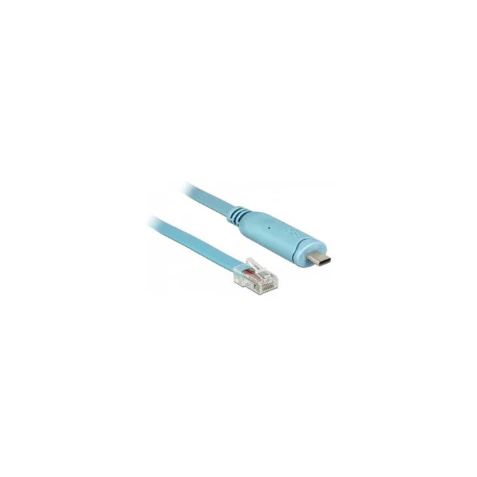 Delock Adapter USB 2.0 Type-CTM Stecker to 1 x Seriell RS-232 RJ45 Stecker 3.0 m blau — image 1