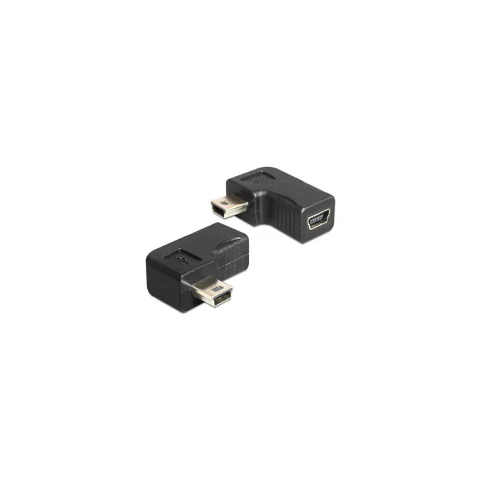 Delock Adapter USB-B mini 5 Pin Stecker Buchse 90°gewinkelt — image 1