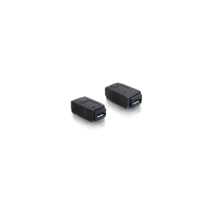 Delock Adapter USB micro-A+B Buchse zu USB micro-A+B Buchse — image 1
