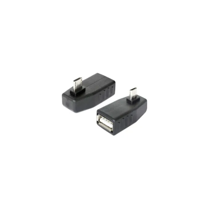 Delock Adapter USB micro-B Stecker to USB 2.0-A Buchse OTG 90° gewinkelt — image 1
