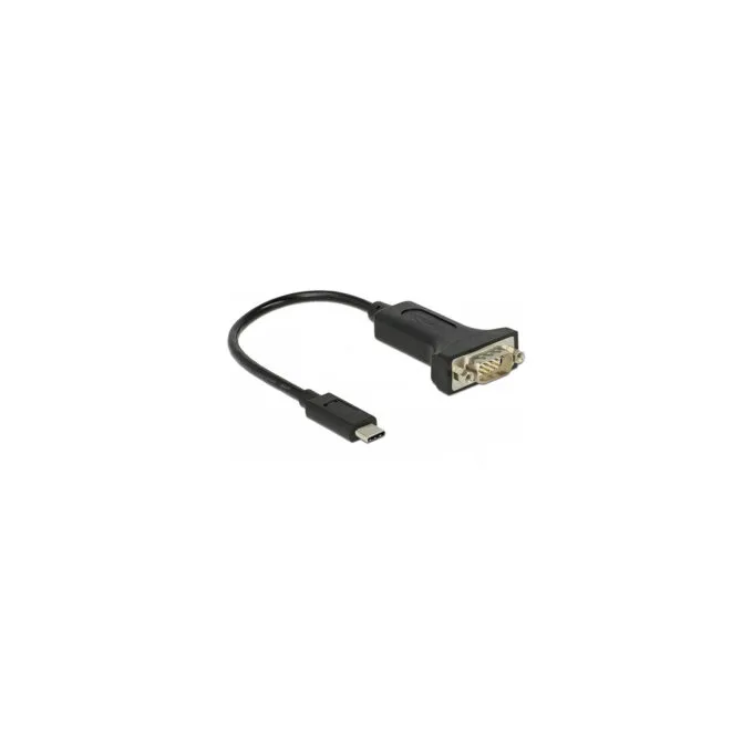 Delock Adapter USB Type-CTM zu 1 x Seriell RS-232 D-Sub 9 Pin Stecker mit Muttern 0.25 m — image 1