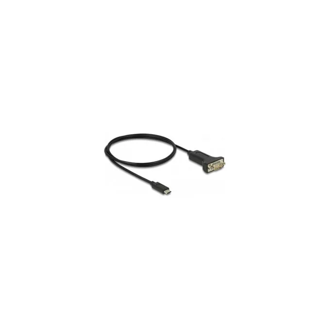 Delock Adapter USB Type-CTM zu 1 x Seriell RS-232 D-Sub 9 Pin Stecker mit Muttern 1 m — image 1