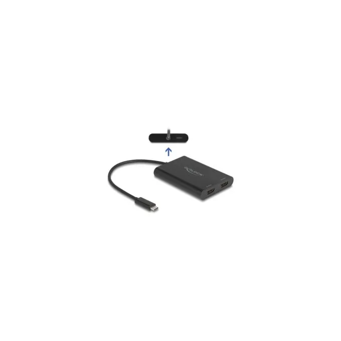 Delock Adapter USB Type-CTM zu 2 x HDMI 4K 60 Hz mit DisplayLink® Grafik und USB PD — image 1