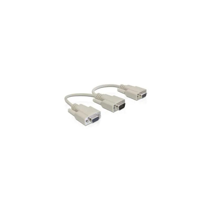 Delock Adapter VGA Stecker to 2 x VGA Buchse 20 cm — image 1