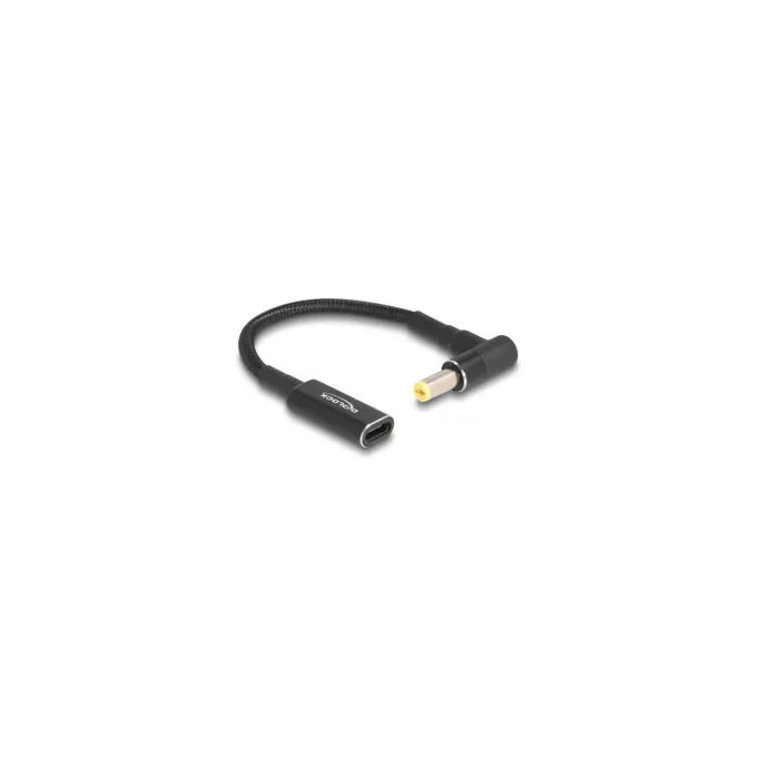 Delock Adapterkabel für Notebook Ladekabel USB Type-CTM Buchse zu Acer 5.5 x 1.7 mm Stecker 90° gewinkelt 15 cm — image 1