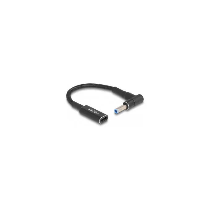 Delock Adapterkabel für Notebook Ladekabel USB Type-CTM Buchse zu HP 4.5 x 3.0 mm Stecker 90° gewinkelt 15 cm — image 1
