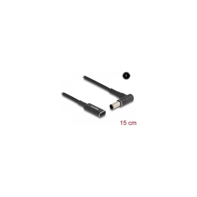 Delock Adapterkabel für Notebook Ladekabel USB Type-CTM Buchse zu Sony 6.0 x 4.3 mm Stecker 90° gewinkelt 15 cm — image 3