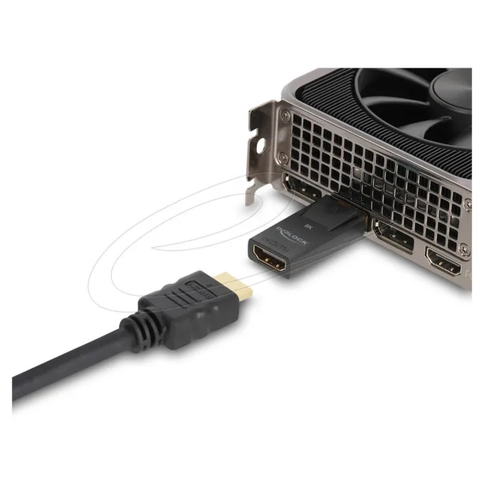 Delock Aktiver DisplayPort 1.4 zu HDMI Adapter 8K mit HDR Funktion — image 2