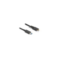 Delock Aktives Optisches Kabel USB 10 Gbps Typ-A Stecker zu USB Type-CTM Stecker mit Schrauben seitlich 10 m