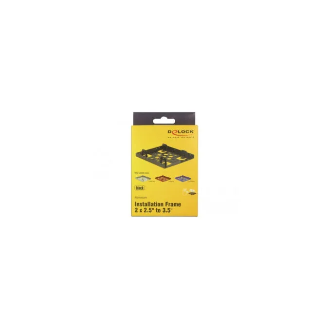 Delock Aluminum Mounting Frame 2x 2.5-inch to 3.5-inch SATA Adapter — image 3