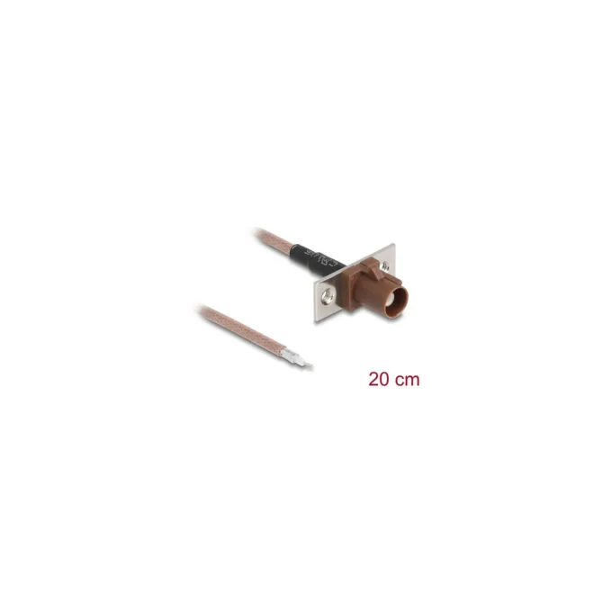 Delock Antennenkabel FAKRA F Buchse zu offenen Kabelenden RG-316 20 cm 2 vorgestanzte Löcher — image 2