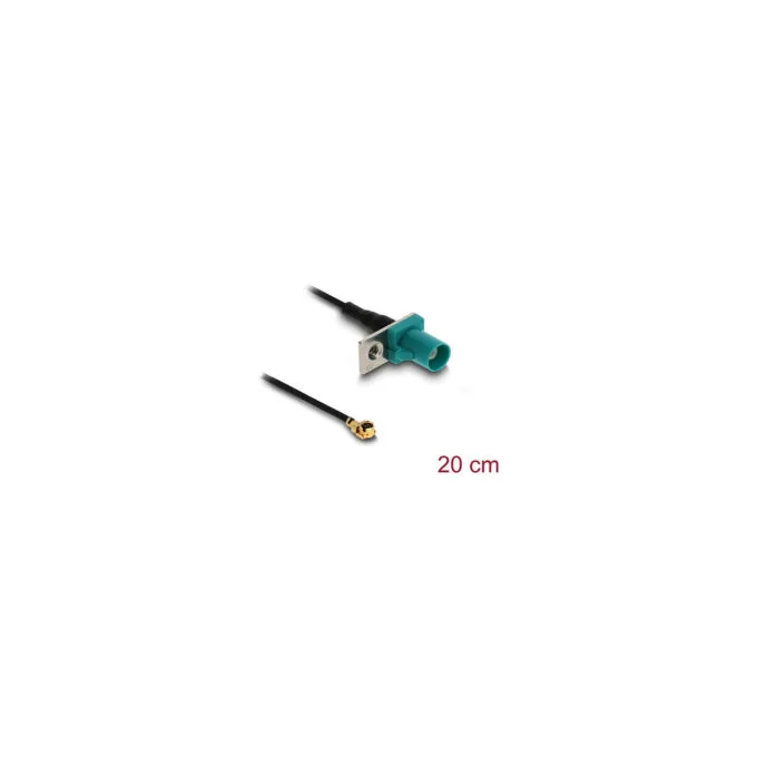 Delock Antennenkabel FAKRA Z Stecker zu MHF® I Stecker 1.13 - 20 cm 2 vorgestanztes Loch — image 2