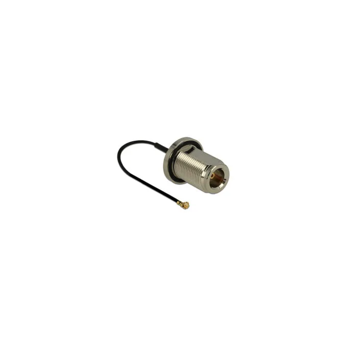 Delock Antennenkabel N Buchse zum Einbau zu I-PEX Inc.. MHF® I Stecker 1.37 13 cm Gewindelänge 22 mm spritzwassergesc... — image 2
