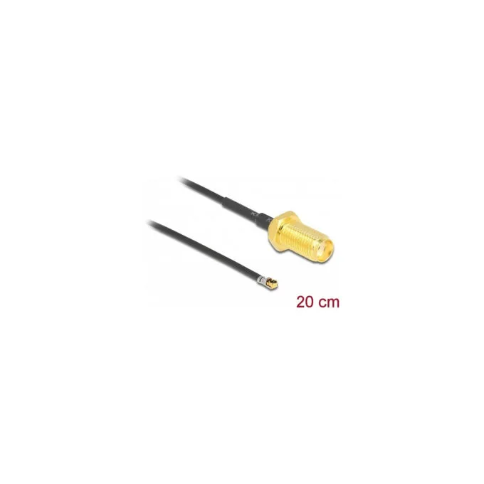 DELOCK Antennenkabel SMA Buchse zum Einbau zu MHF 4L LK Stecker 1.37 20cm Gewindelnge 10mm — image 2