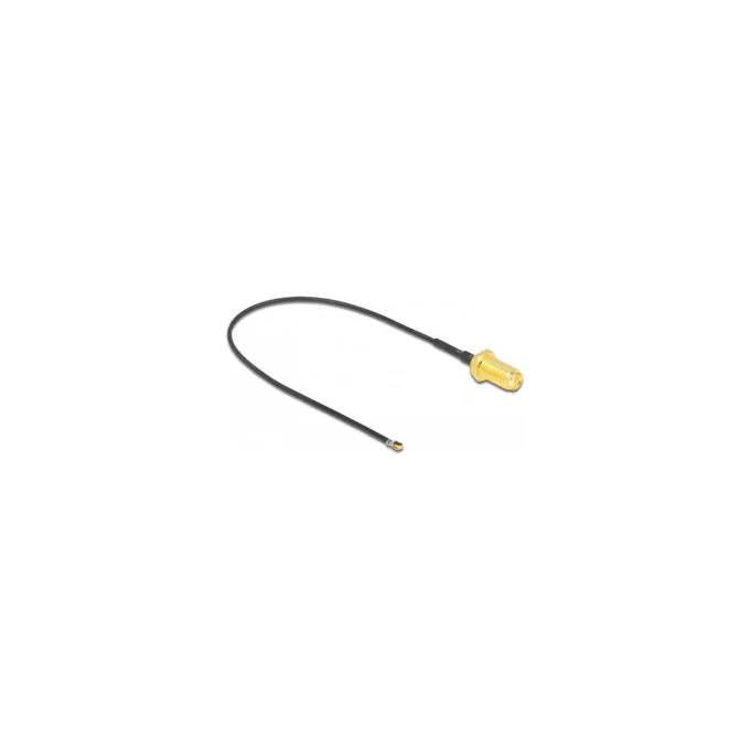 DELOCK Antennenkabel SMA Buchse zum Einbau zu MHF 4L LK Stecker 1.37 20cm Gewindelnge 10mm — image 1