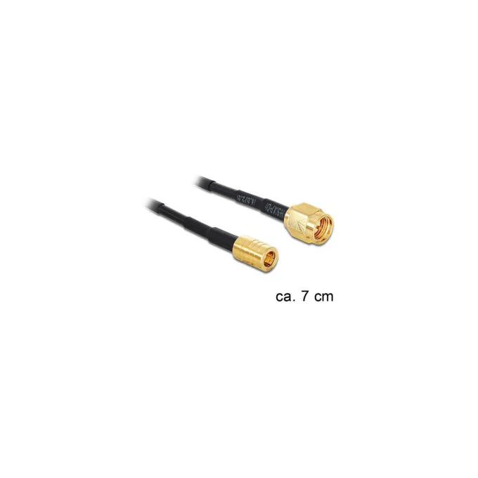 Delock Antennenkabel SMA Stecker to SMB Stecker 70 mm — image 1