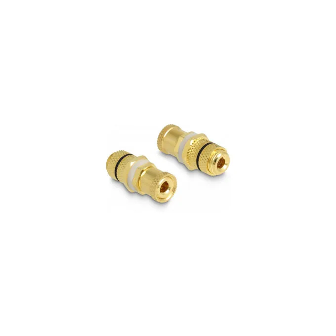 Delock Audio Adapter Polklemme zu Polklemme zum Einbau. Farbring schwarz — image 1