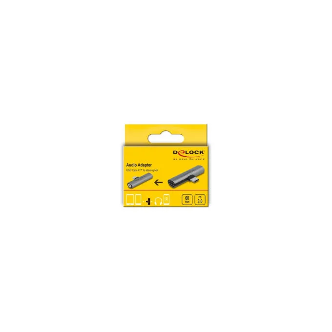 Delock Audio Adapter USB Type-CTM zu Klinkenbuchse und USB Type-CTM PD grau — image 3