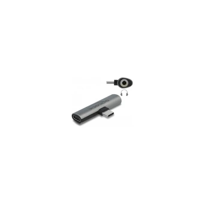 Delock Audio Adapter USB Type-CTM zu Klinkenbuchse und USB Type-CTM PD grau — image 1