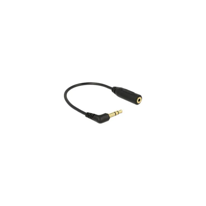 Delock Audiokabel Klinkenstecker 3.5 mm 3 Pin gewinkelt to Klinkenbuchse 2.5 mm 3 Pin — image 1