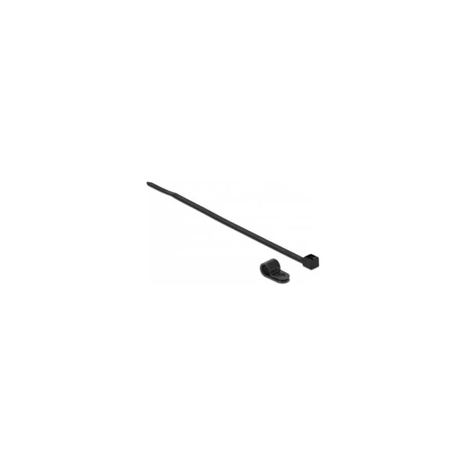 Delock Befestigungsschelle 6.4 mm mit Kabelbinder L 200 x B 3.6 schwarz — image 1