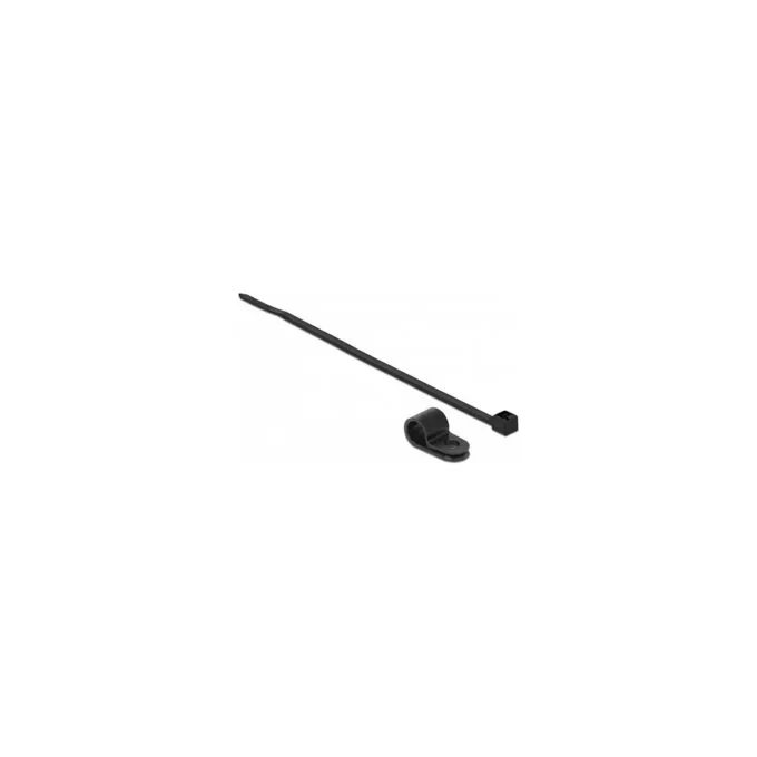 Delock Befestigungsschelle 9.5 mm mit Kabelbinder L 200 x B 4.8 schwarz — image 1