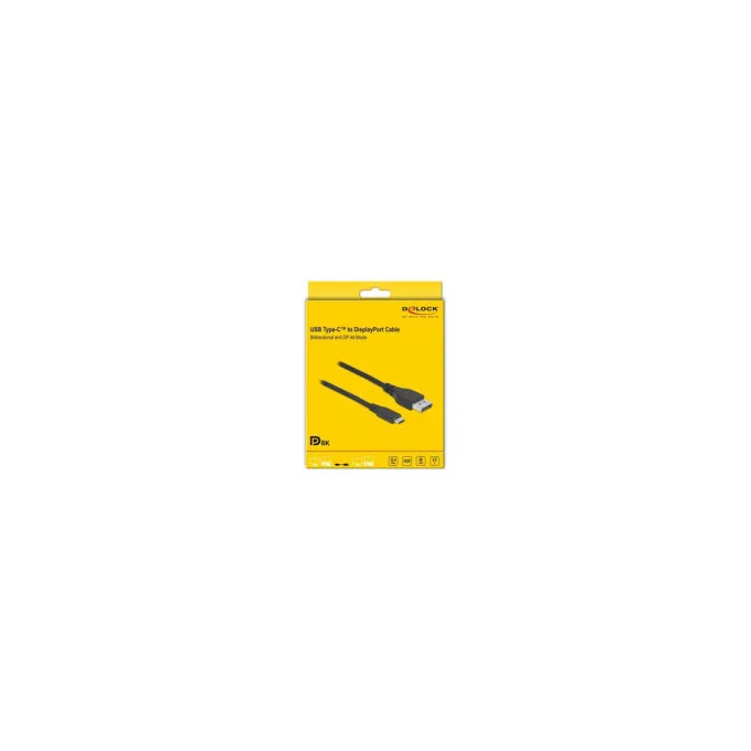 Delock Bidirektionales USB Type-CTM zu DisplayPort Kabel (DP Alt Mode) 8K 60 Hz 0.5 m DP 8K zertifiziert — image 3