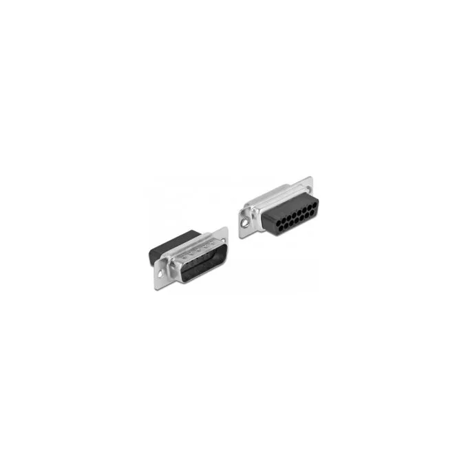 Delock D-Sub 15 Pin Stecker zu RJ45 Buchse Montagesatz schwarz — image 2