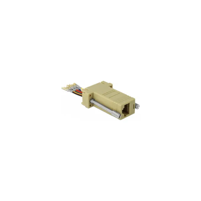 Delock D-Sub 9 Pin Buchse zu RJ45 Buchse Montagesatz grau — image 2