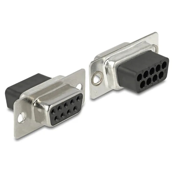 Delock D-Sub 9 Pin Buchse zu RJ50 Buchse Montagesatz grau — image 2