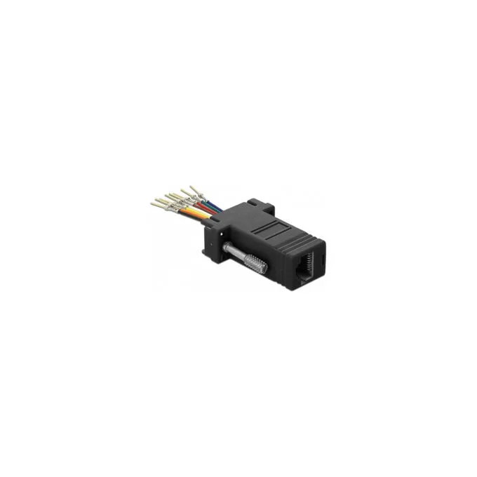Delock D-Sub 9 Pin Stecker zu RJ45 Buchse Montagesatz schwarz — image 2